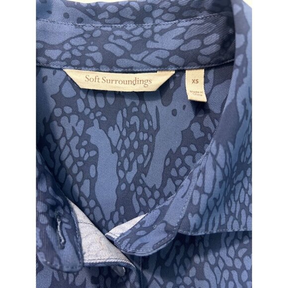 Soft Surroundings Blue Snake Print Irina Dress Size XS - Picture 6 of 6